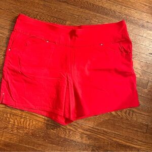 INC International Concepts Mid Rise Stretchy Pull On Red Shorts Size 18 or 2X